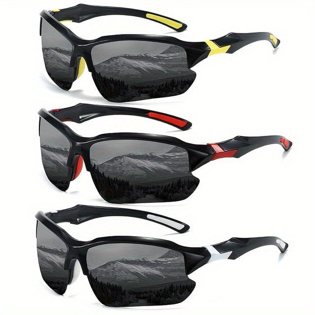 ProShield Unisex Sports Sunglasses - Durable, Windproof, and Polarized PC Lenses for Enhanced Visibility and Protection during Cycling, Running, Fishing, Driving, and Outdoor Activities - Anti-Glare,