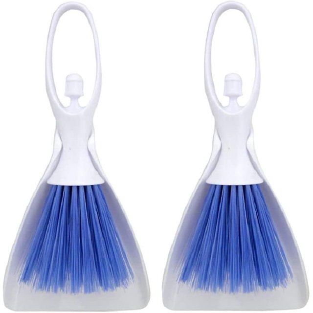 Juego de recogedor de escoba portátil para mascotas Juego de pala de limpieza de animales pequeños Juego de herramientas de limpieza de hámster para mascotas Azul 1 pieza