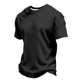thumbnail image 3 of T-Shirts à Manches Courtes en Tricot pour Garçons, Col Rond Uni, Hauts d'Été Décontractés, 3-14 Ans, 3 of 5