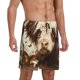 thumbnail image 2 of Fotbe Butterfly Cow Barrel Pantalones Cortos de Pijama para Hombre, Ropa de Dormir, Pantalones de Pijama Cortos para Hombre-X-Large, 2 of 6
