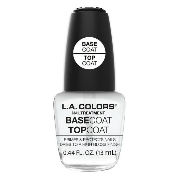 L.A. Colors Craze Base Coat/Topcoat Nail Polish, Clear, 0.44 fl oz