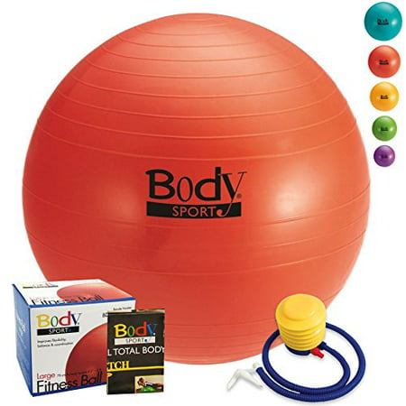 Exercise Ball Chair By Bodysport Red 75 Cm Great For Yoga