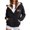 Black, variant on Bibifish Womens Graphic Fleece-Lined Hoodies "Brooklyn New York" Full Zip Hoodies Side Pockets Relaxed Fit Casual Daily Outerwear For Ladies