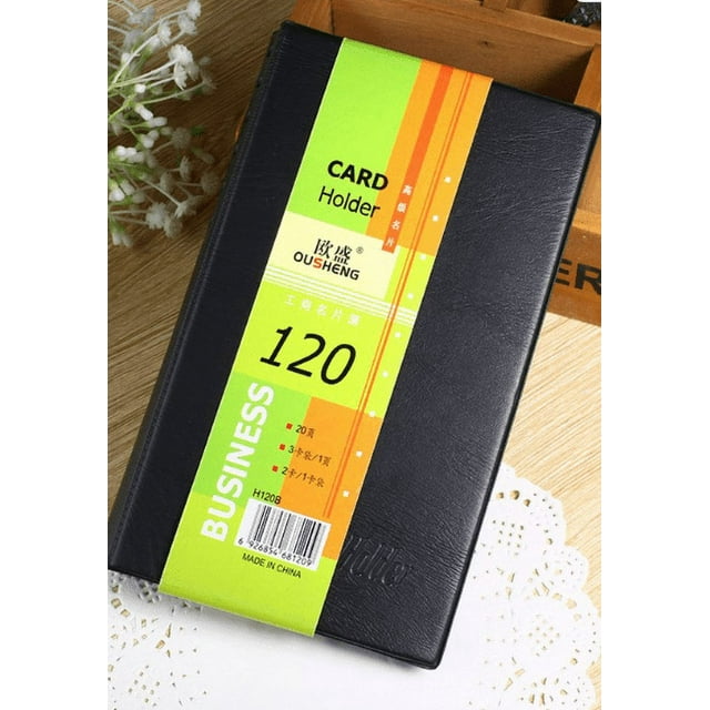 Clearance! beishanbush Home Decor 120 Page Business Card Book Business Card Storage Folder Book Card Book One Size Black