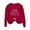 Brick Red, variant on TIANZEN Ladies' Solid Color English Letter Bumpin Around The Tree Printed Long Sleeved Casual Off Shoulder Sleeveless Hoodie (2) Pullover