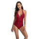 thumbnail image 1 of Traje de baño de una pieza para mujer con control de abdomen y cuello en V s202412247785, 1 of 5