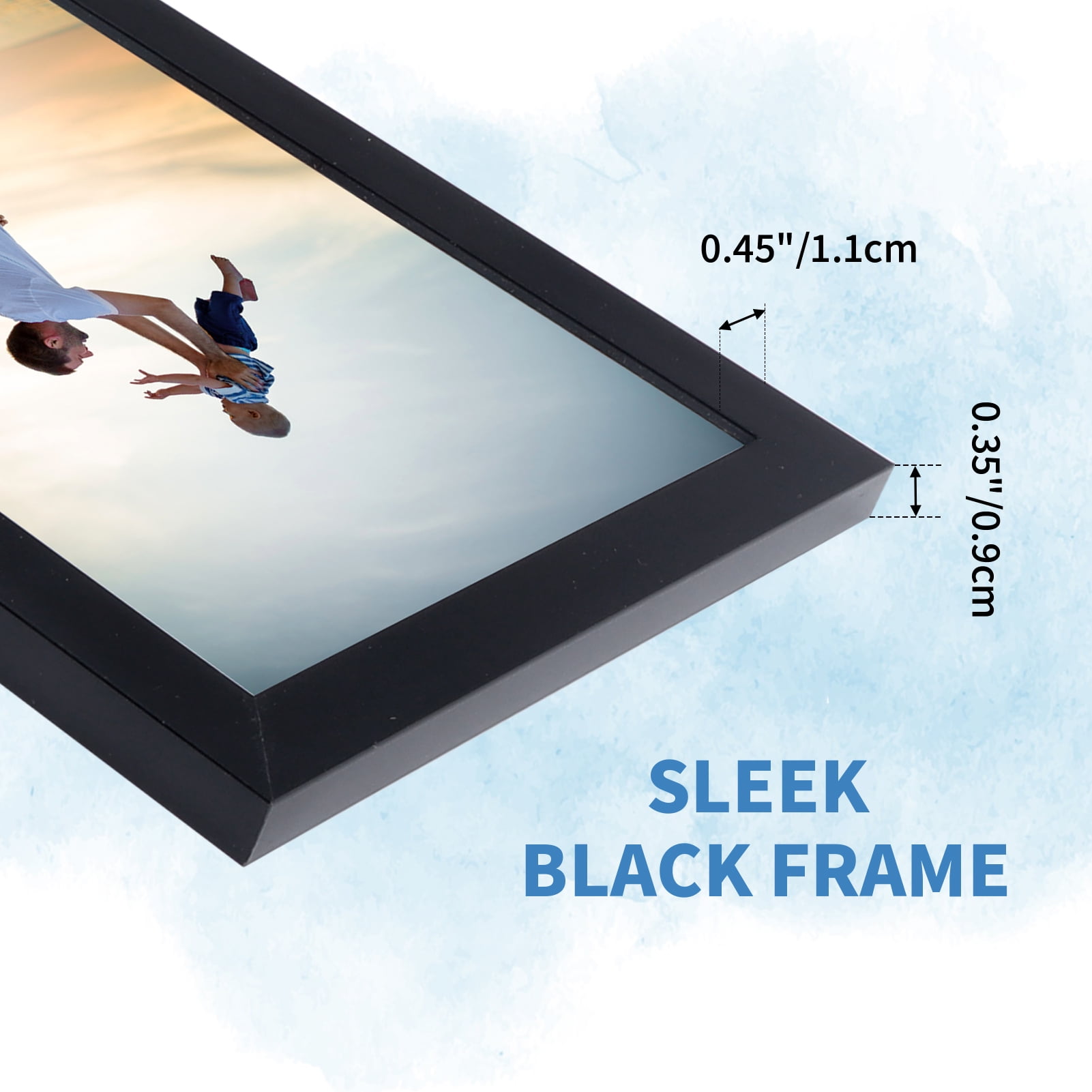 18 Pack 4x6 Picture Frames, Black 4 by 6 Photo Frame for Wall Mount or Tabletop Display
