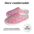 thumbnail image 6 of Lsque Donut Pattern Womens Comfort Cotton on Scuff With Memory Foam and Anti-skid Sole Slipper-37/38, 6 of 7