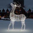 thumbnail image 2 of 9.5' Pre-lit Commercial Size 3D White Reindeer Christmas Outdoor Decoration, 2 of 4