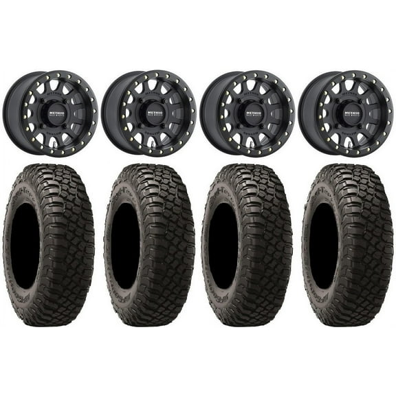 Method 401 14" Bdlk Wheels Bk 5 2 32" BFG KM3 Tires Can-Am Commander Maverick Renegade Outlander Defender