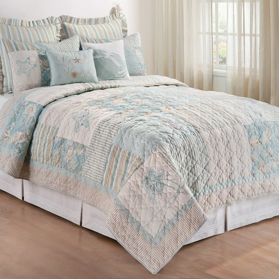 Sandbridge King Cotton Lightweight Machine Washable Reversible Quilt