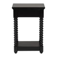 thumbnail image 5 of Baxton Studio Terentia Nightstand with Bobbin Legs 1-Drawer Black, 5 of 10