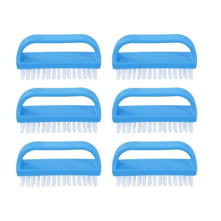 

Stiff Nail Brush Cleaner with Handle 6 Pack Durable Scrub Brush Clean Toes Fingernails- Hand Scrubber- All-Purpose Cleaning Brush for Home Kitchen Work- Stiff Bristles Easy to Use