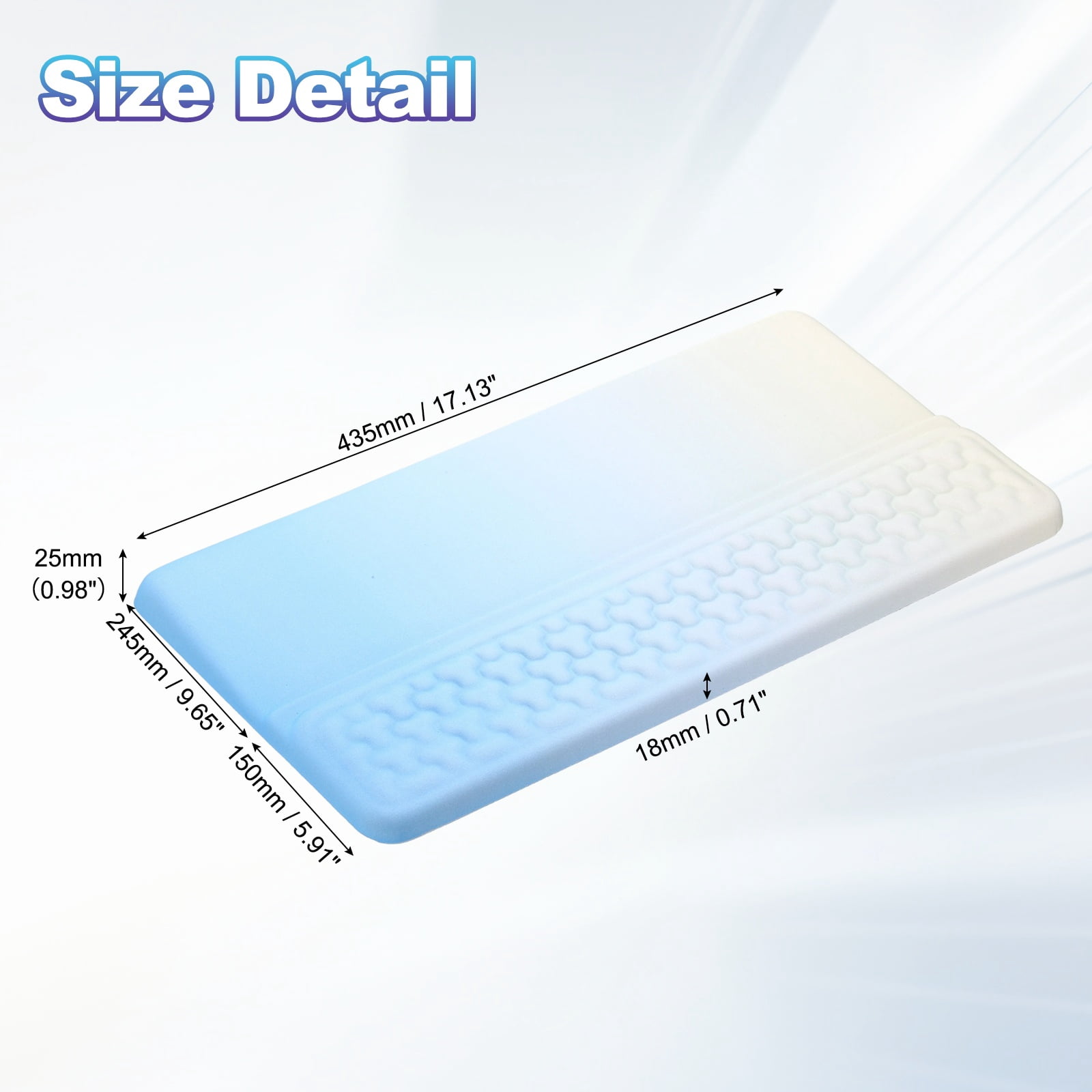 Uxcell Computer Keyboard Stand with Wrist Rest, Computer Wrist Support Pad, Keyboard Stand Riser Holder Pad for Office Desk Gaming Home, Blue and Yellow