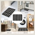 thumbnail image 6 of Crystal Velvet Floor Mat 23.6x15.7in Square Lock Edge Easy Cleaning Using Woven Technique Corrosion Resistant Bottom Drop Plastic Black Houndstooth Vintage Texture_3, 6 of 6
