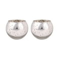thumbnail image 2 of YIKA 2Pcs Spherical Glass Candlestick Aromatic Candle Cup Holiday Gift Candlelight Dinner Decoration Christmas Decoration Christmas Decoration Silver, 2 of 6