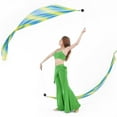 thumbnail image 3 of Juego de bolas de lanzamiento de serpentinas Poi para danza del vientre para espectáculos, carnavales y festivales. Azul amarillo, 3 of 9
