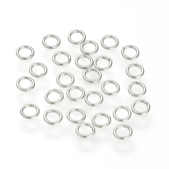 50pc 304 Stainless Steel Round Rings Soldered Jump Rings Closed Jump Rings Stainless Steel Color 21 Gauge 4x0.7mm