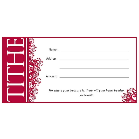 Value Offering Env - Tithe - For Where Your Treasure Is There Will Your Heart Be Also (Other)