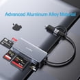 thumbnail image 2 of SD Card Reader Aluminum 5in1 USB USB-C to SD Micro SD MS CF XD Card Reader Adapter Compatible with iPhone 15/16/Pro/Max MacBook Pro/Air 2023 iPad Pro iMac S23 XPS 17 Surface Book 3 and More, 2 of 2