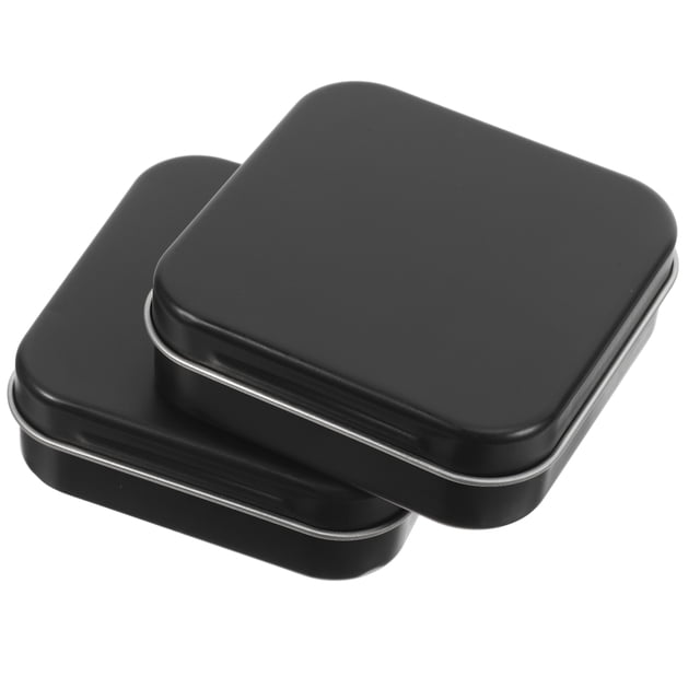 2 cajas de lata metálicas selladas para guardar joyas, dulces y artículos diversos, con tapa para el hogar y el dormitorio.