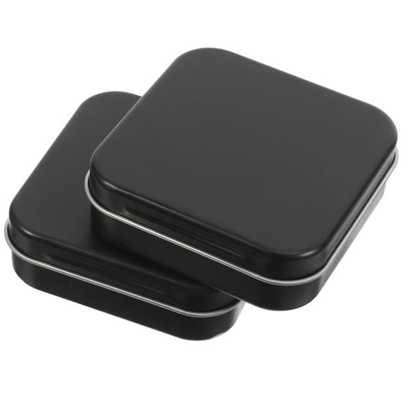 2 cajas de lata metálicas selladas para guardar joyas, dulces y artículos diversos, con tapa para el hogar y el dormitorio.