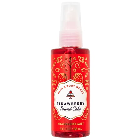 Bath and Body Works STRAWBERRY POUND CAKE Travel Size Fine Fragrance Mist 3 Fluid Ounce