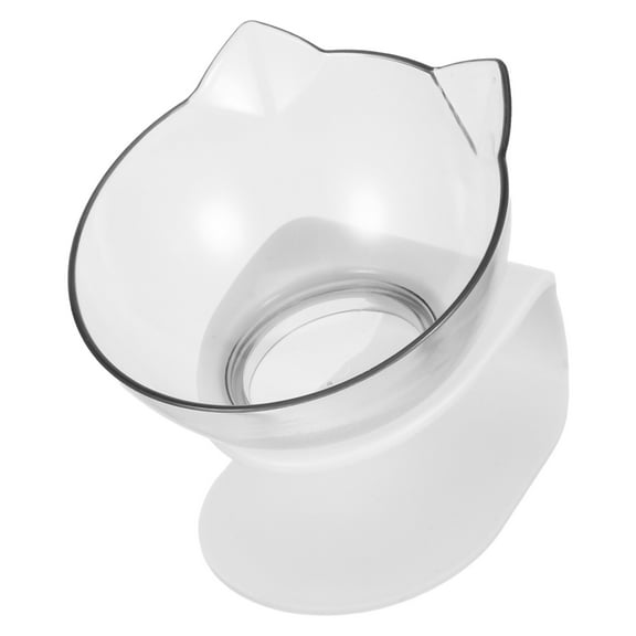 Soimiss Angled Pet Bowl Cat Food Bowl White 1 Pc