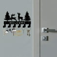 thumbnail image 5 of Black Metal Key Holder for Wall Key Hanger Organizer Rack Welcome Christmas Tree Bear Key Hanging Holder with 6 Hooks Wall Mounted Hooks Wall Decor, 5 of 9