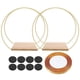 thumbnail image 1 of KAKOWELY 2 juegos de aros florales de metal para centros de mesa, anillos de corona DIY con base de madera, 1 of 4
