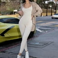 thumbnail image 4 of PENGXIANG Été Bodycon Rompers Respirant Slim Hanche-Lifting Combinaisons Élastiques pour la Forme Physique, 4 of 6