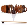 thumbnail image 1 of Soporte para palillos de madera, soporte para palillos de madera de color sólido, accesorios para vajilla, palillos, cuchara, soporte para palillos de doble uso, 1 of 1