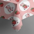 thumbnail image 5 of Pink Cow Strawberry Oval Pattern Square Tablecloth,Waterproof Square Table Cover,Wipeable Spillproof Washable Table Cover for Home Kitchen Party Decor 60"x60"(152x152cm), 5 of 6