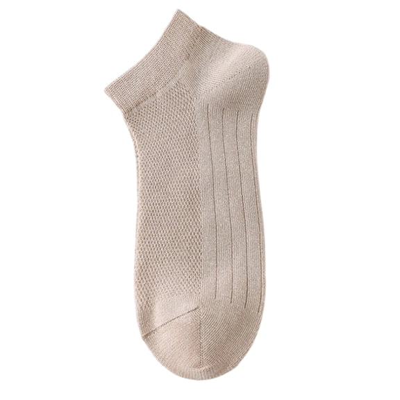 Garbnen Summer Mesh Ankle Socks, Unisex Thin Breathable Low Cut Socks, Lightweight Casual Socks for Daily Wear Khaki