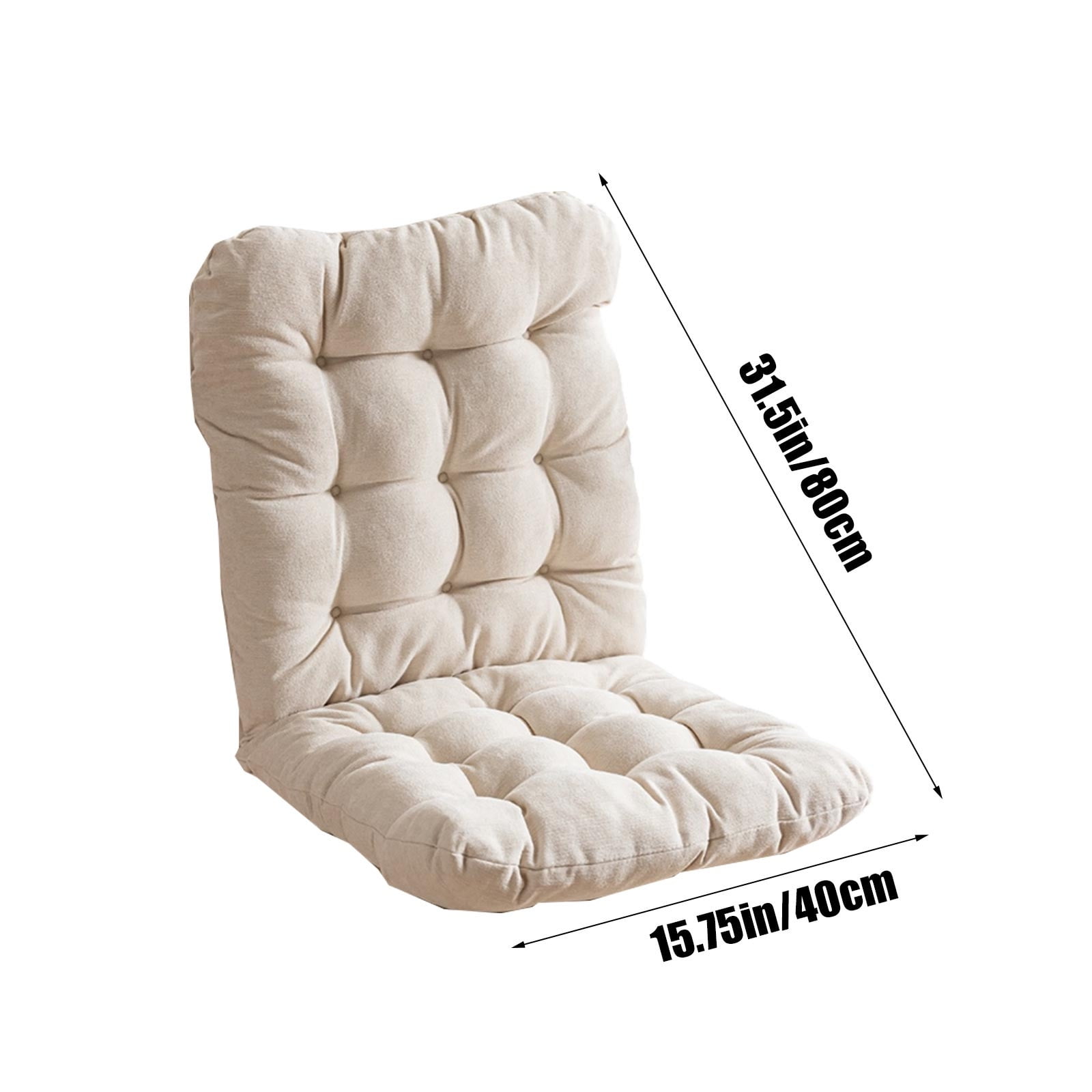 HHBEAUTY Outdoor Lawn Chair Cushions, Non-Slip Medium Low Back Chair Cushions, Tufted Extra Thick Patio Wicker Seat Cushion with Ties for Outdoor Furniture