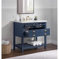 thumbnail image 4 of Pemberly Row Contemporary 37" Wood Single Bathroom Vanity Blue, 4 of 12