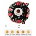 thumbnail image 6 of 13 Inch Round Placemats Set of 4, Valentines Love Heart Non Slip Heat Insulation PP Table Mats, Eucalyptus Red Love Heart Black Washable Place Mats for Kitchen Dining Party Table Decor, 6 of 7