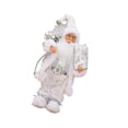thumbnail image 3 of Figura de Papá Noel para mesa, decoración navideña, divertido regalo navideño, creatividad realista. Blanco, 3 of 9
