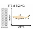 thumbnail image 2 of Unfinished Wood Shark Shape - Ocean - Nursery - Craft - up to 46" DIY 18" / 1", 2 of 3