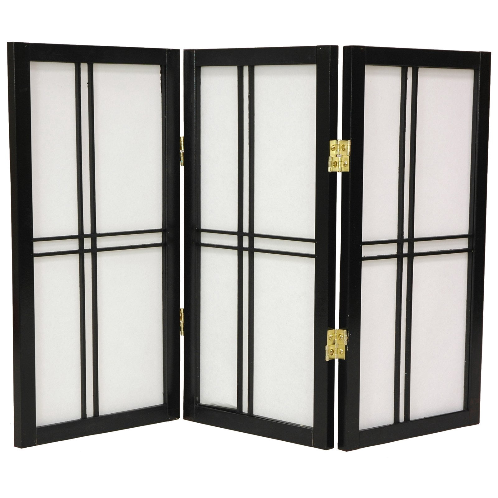 Paravento Giapponese Shoji Oriental Furniture | 3 Pannelli Grigi In Abete E Carta Di Riso | Divisorio Ambiente Eleganza Orientale 180 Cm