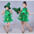 thumbnail image 1 of Disfraz de árbol de Navidad verde para mujeres, niñas y niños, accesorios de cosplay, sombrero, elfo, vestidos elegantes, 1 of 1