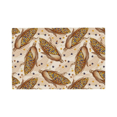 

Placemats Set of 4 Colorful Vintage Corn Place mats for Dining Table Indoor/Outdoor Cute Heat Resistant Washable Table Mats(18 x 12 )