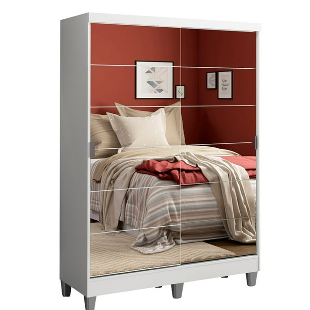 Ropero Closet Madesa Luke 2 Puertas Corredizas con Pies B Madesa Ropero multiusos