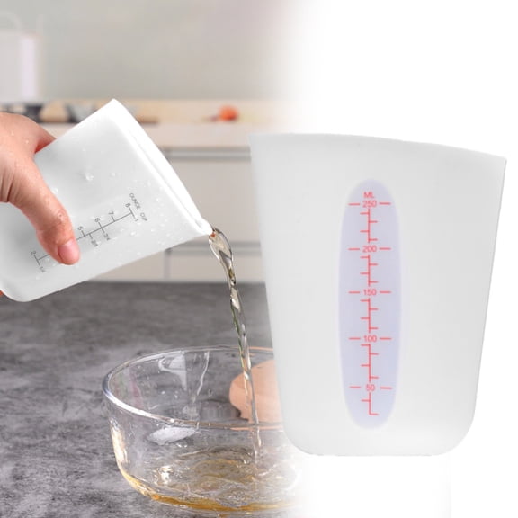 Clearance Glass&Bottle under $5,1 Piece Silicone Flexible Measuring Cup Flexible Measuring Melting Cup Scale Measuring Baking Cup Suitable For Dishwashers Suitable For Epoxy Resin Melted Bu