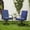 Blue, variant on U-HOMY Set of 2 Swivel Patio Dining Chairs with Rattan Backrest and Cushion, Outdoor Chairs for Backyard