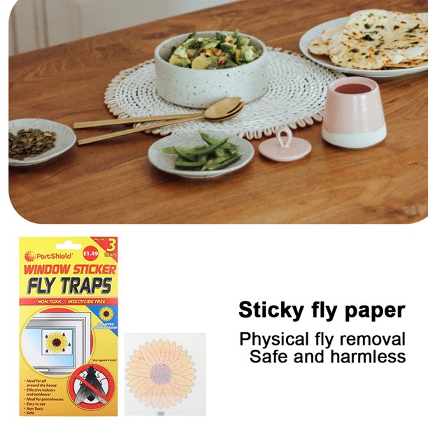 3/5/6 piezas Fly Catcher Trampa para insectos no tóxicos Uso en interiores y exteriores (3 piezas) Likrtyny Para estrenar