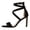 Black, variant on Womens Sandals Strappy Heels Rhinestone Buckle Ankle Strap Lace up Pointed Open Toe Stilettos for Prom Party Black Size 7.5