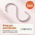 thumbnail image 4 of Just Being Cute Tennis Bracelets for Women, 3mm Created Diamond - Round Cut April Birthstone Bracelet White Gold Plated Jewelry Gifts for Birthday Christmas Graduation, 6.5 inch, 4 of 10