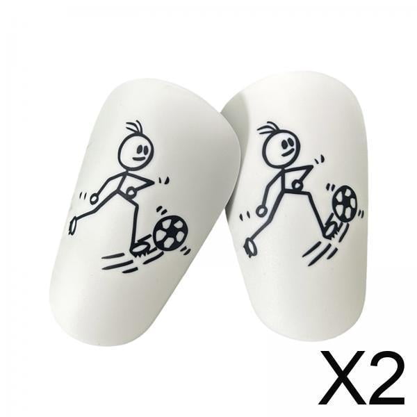 2x2 Uds Mini Espinilleras De Fútbol Espinilleras Portátiles Equipo De Fútbol