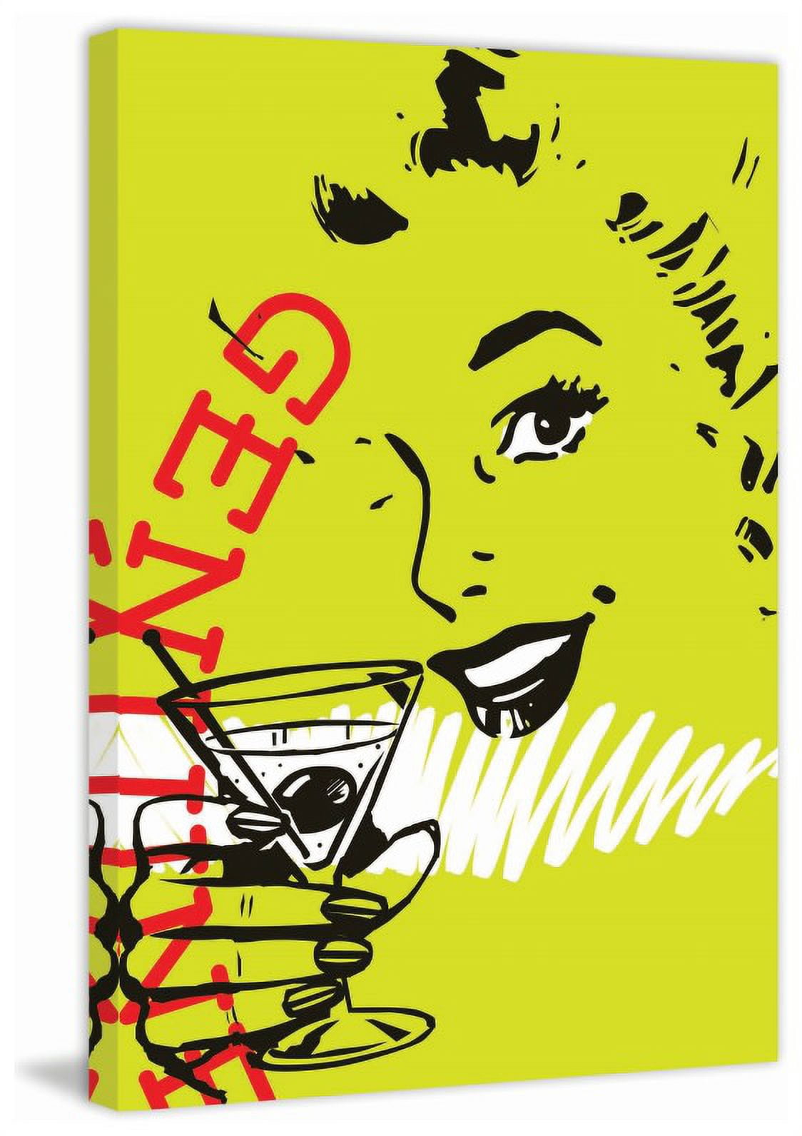 Marmont Hill "Girl Drink 1" Print on Canvas